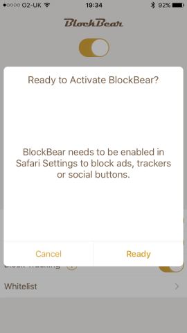 At start-up, BlockBear provides concise instructions.