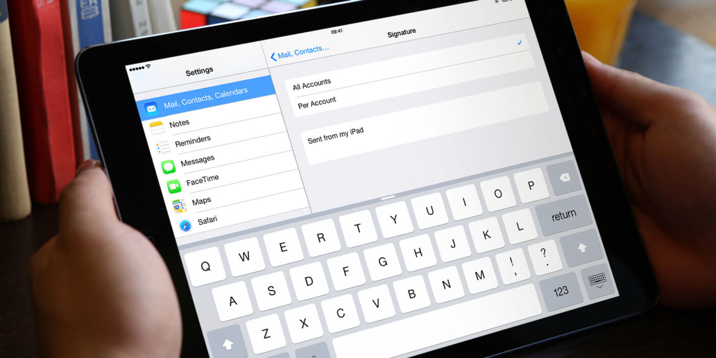 how to change google email signature on iphone