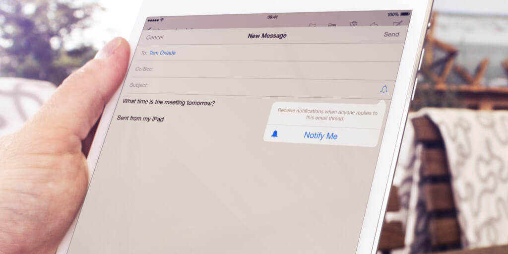 ipad mail notify me