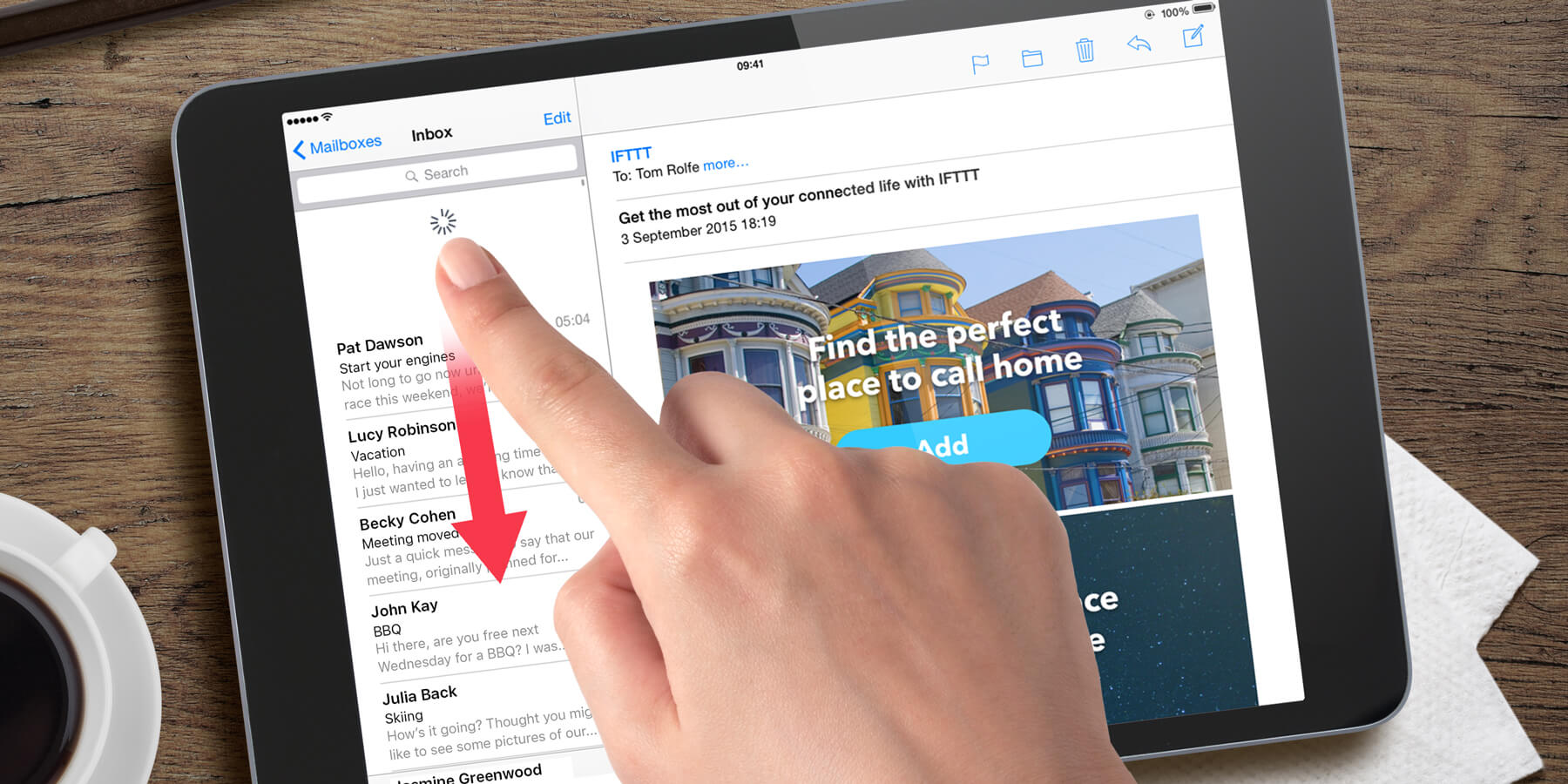 IOS 9 Pull To Refresh Your Mail Inbox On IPad TapSmart ios-9-pull-to-refresh-your-mail-inbox-on-ipad-tapsmart