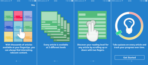 Of course, Newsela explains all of this when users first launch the app. 