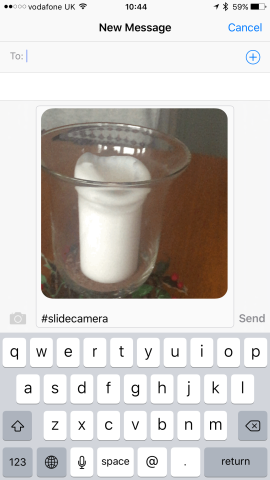You can also easily share your Slide-created GIF using the iOS Messages app. 