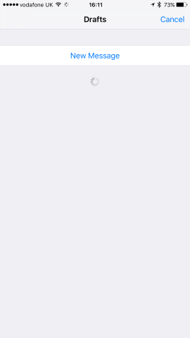 It's easy to get straight to all your pre-saved drafts using this simple gesture.