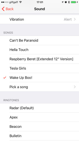 Apple Music alarm