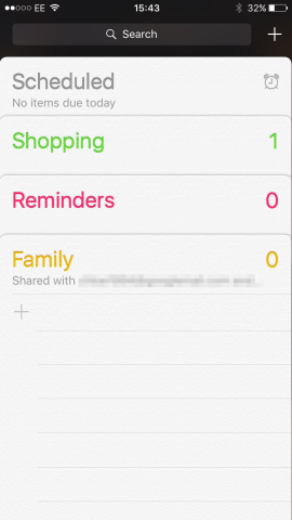 You can pull down on the app's UI to reveal a useful search bar, as well as the option of adding in new lists.