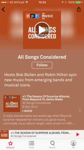 'Follow' podcasts to add shows to your feed if you like their output