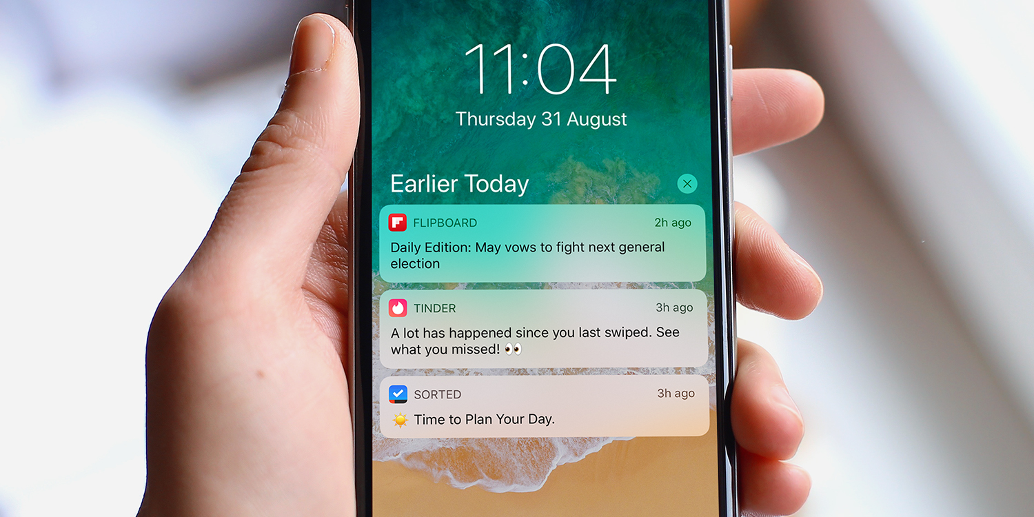 Cover Sheet: see all your notifications iOS 11 Guide TapSmart. 