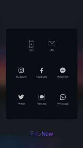 There are sharing options aplenty, though you'll likely want to simply save your creation to the Photos app.