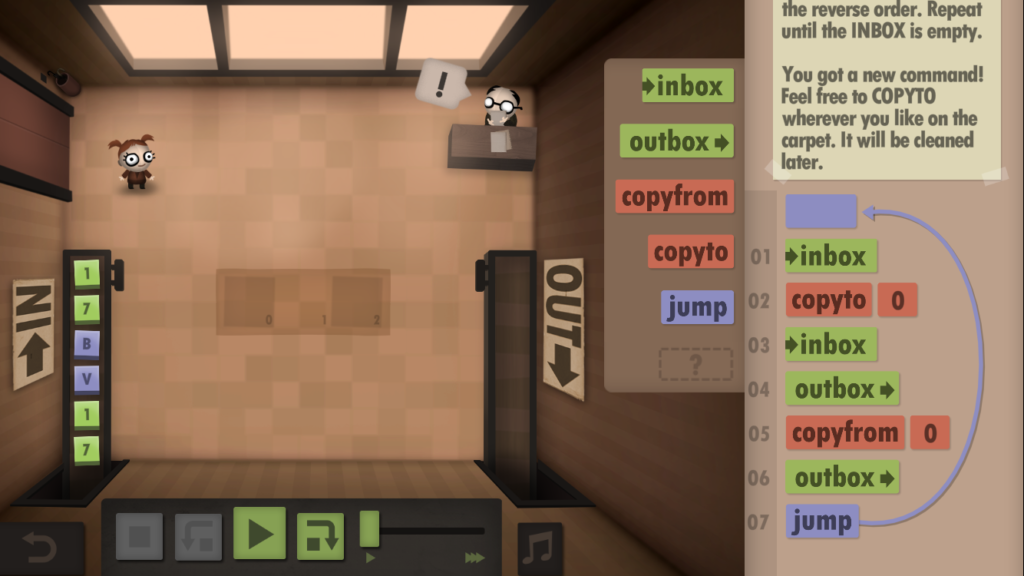 Coding in Human Resource Machine