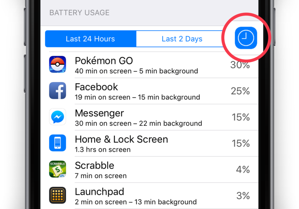Battery usage keep track of battery usage iOS 11 Guide TapSmart