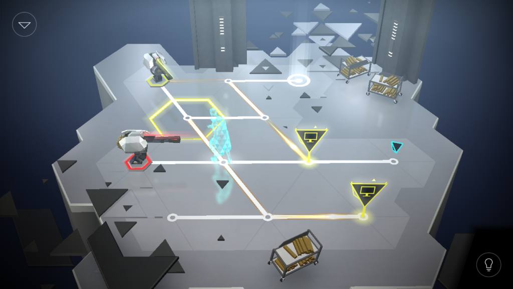 Invisibility cloaks, automatic weapons – there's plenty of additions in Deus Ex GO, but the gameplay is still very familiar