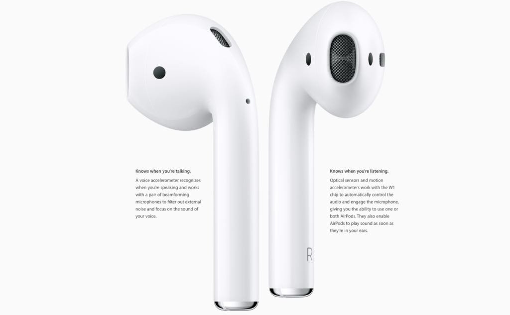 Visually, the Airpods look very similar to regular Earpods, but without the wires
