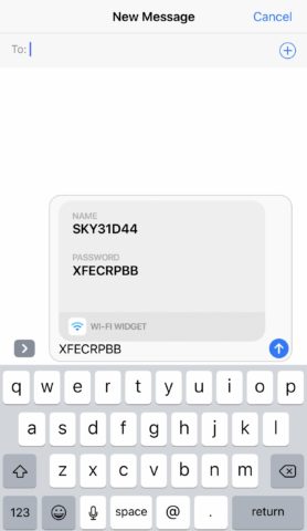 You can share via a Message, which includes the password in text for the recipient to easily copy