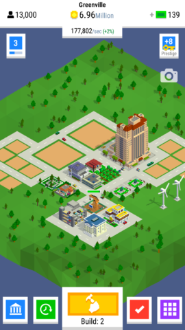 Build new buildings to increase population, once you hit the number for the level you can move on to another city