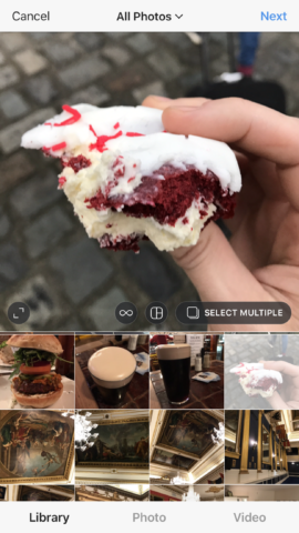 Select an image from your library, or take a photo directly within the app
