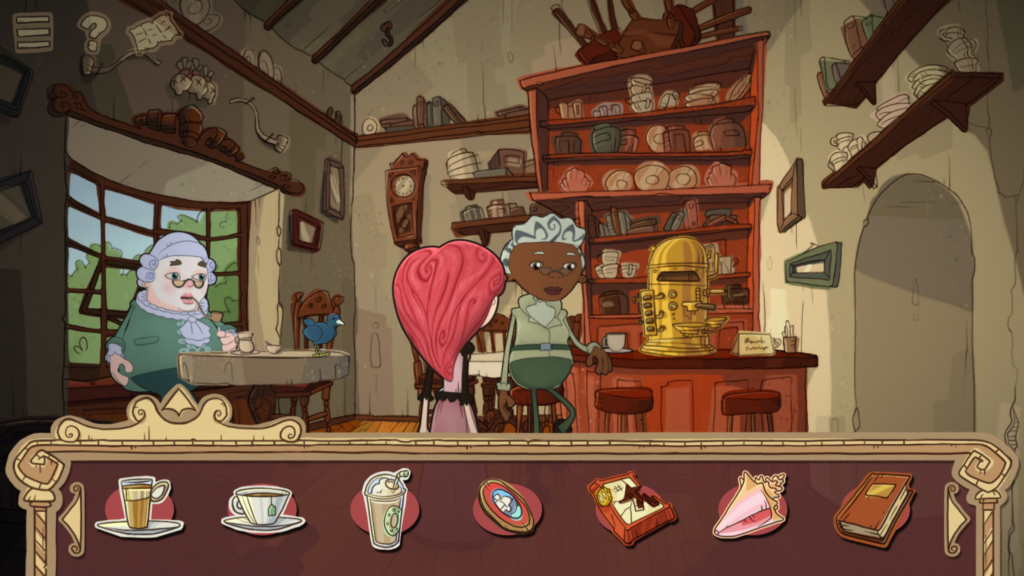 Use the objects in your inventory to solve puzzles and progress