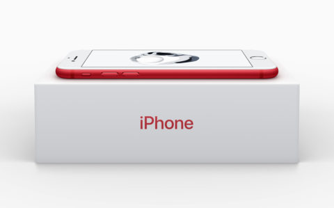 The iPhone joins other speakers and accessories in the (PRODUCT)RED line