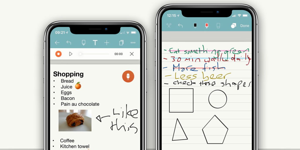 Noteshelf, Note-taking app