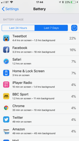 app power usage