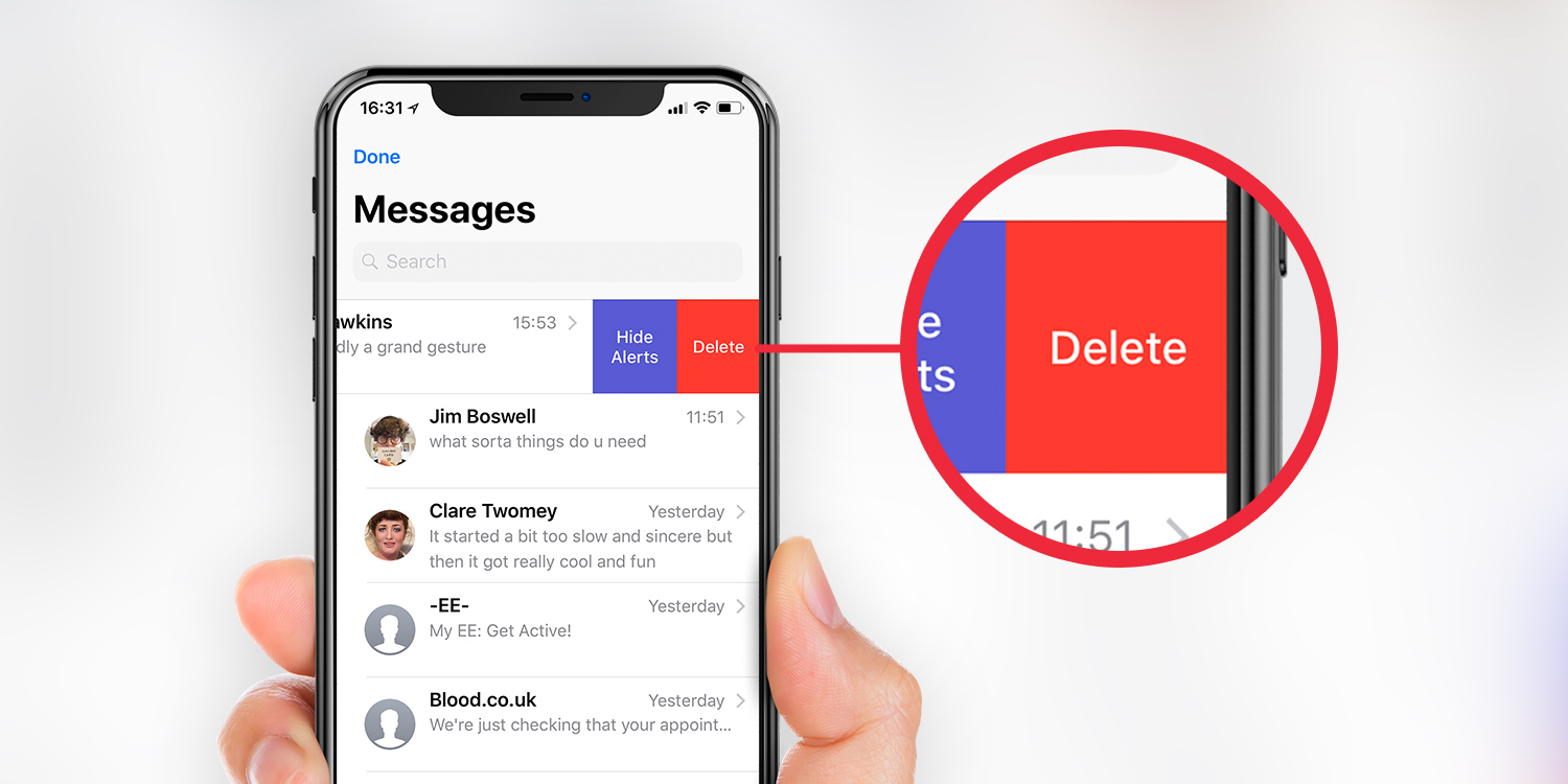 Deleting messages – three ways to trash messages