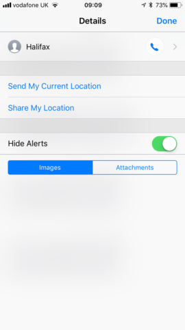 Hide message alerts