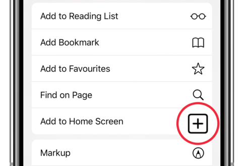 safari home screen shortcut