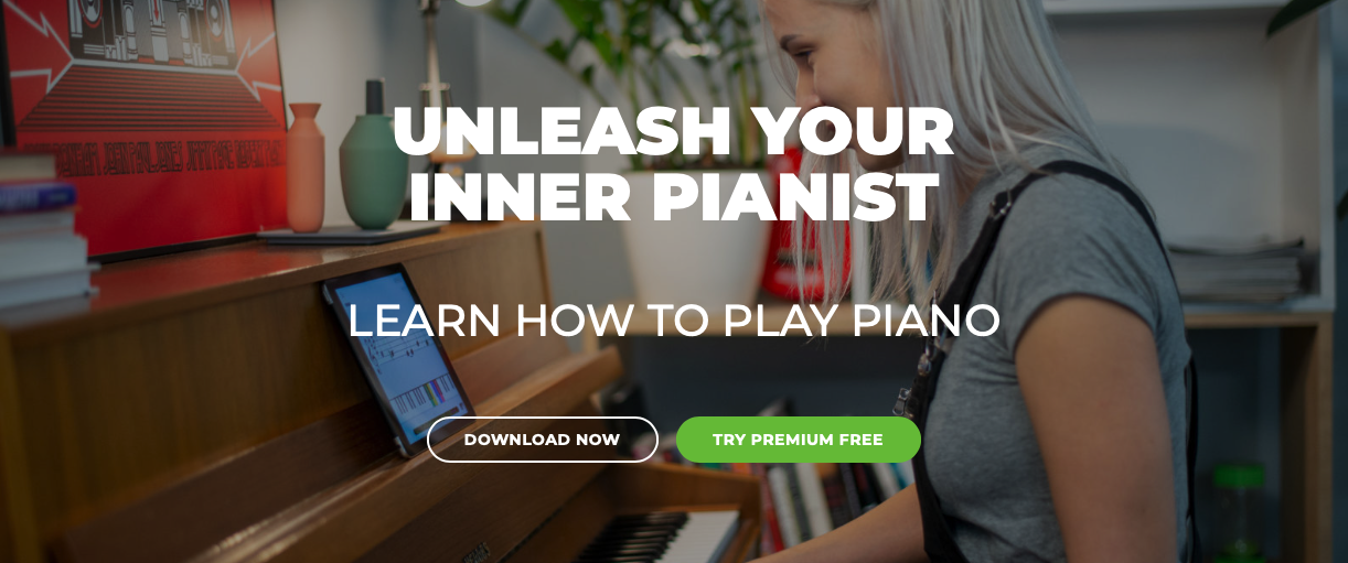 Piano by Yousician virtual piano tutor designed by teachers