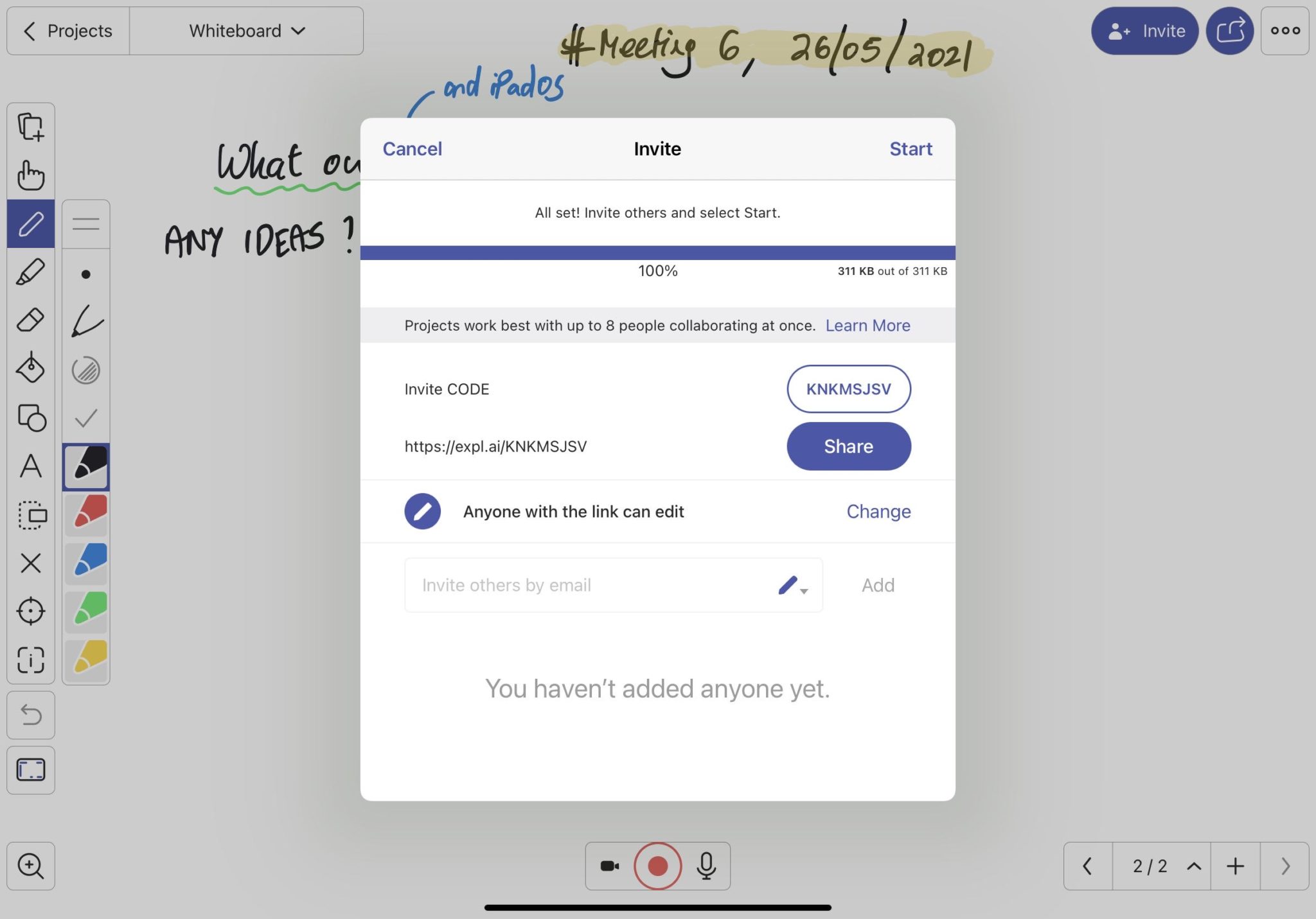 Explain Everything guide a virtual whiteboard for meetings TapSmart