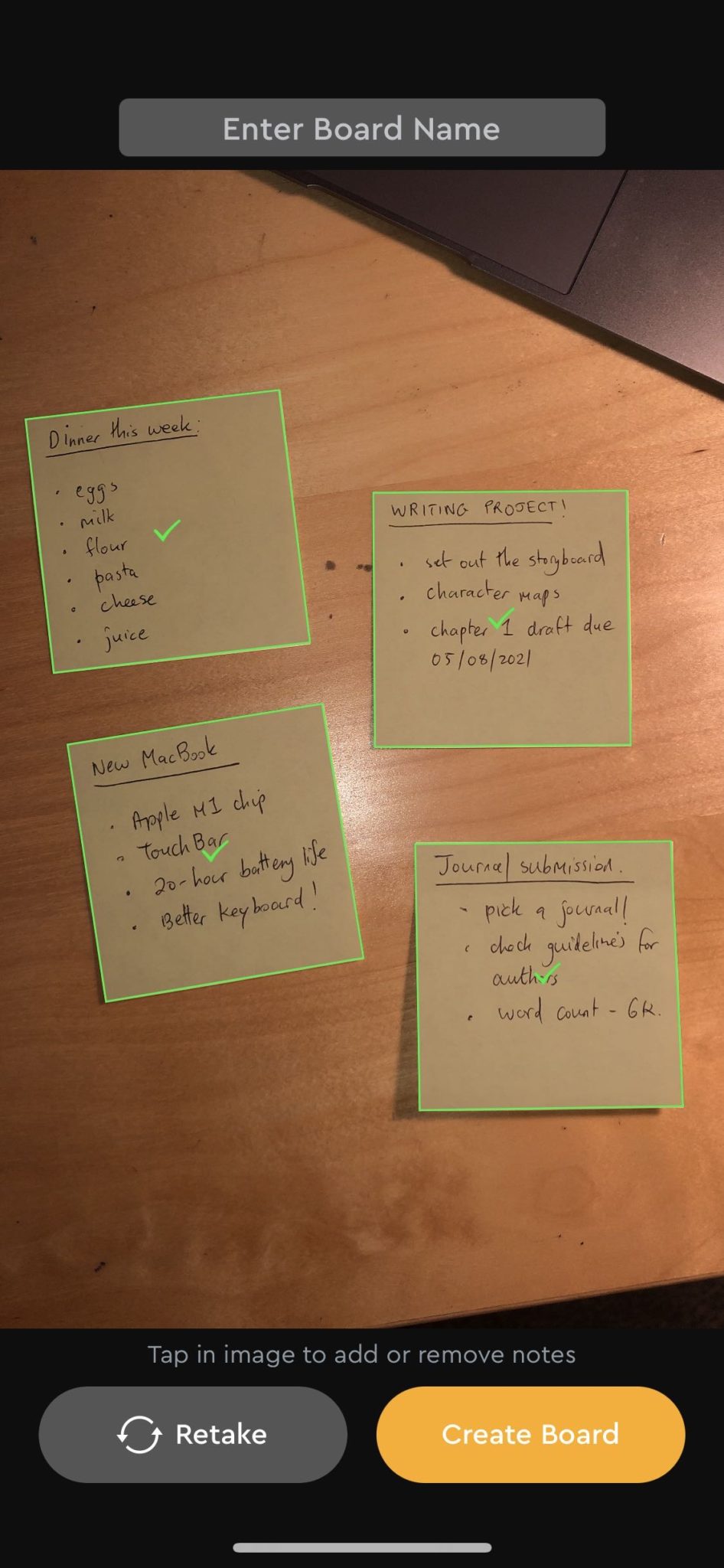 Post-its – from real scribbles to digital notes - TapSmart