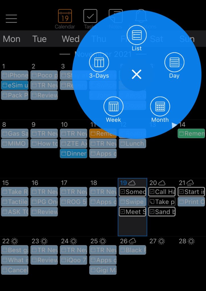 24me Allinone calendar, tasks and notes TapSmart