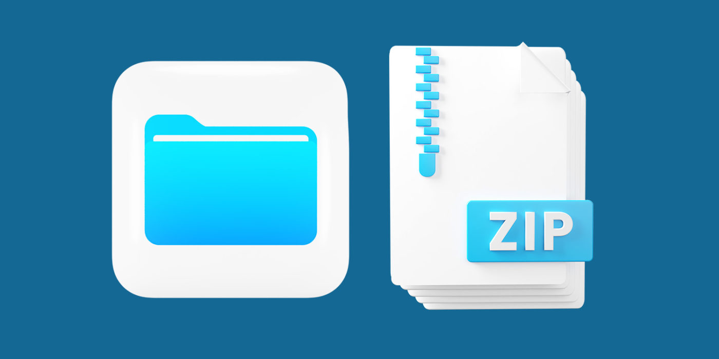 How to compress (zip) documents and folders with the iOS Files app