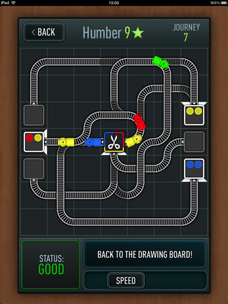 The classic game Trainyard TapSmart