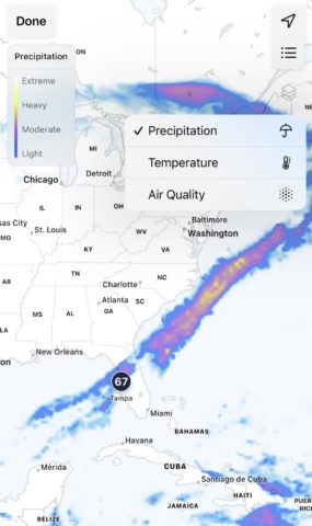 Apple Weather map