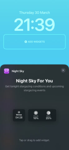 Lock Screen Night Sky