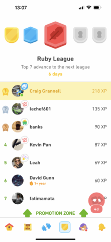 Duolingo league