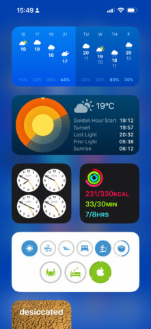 iPhone widgets