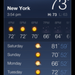 iPhone 5 Weather app.
