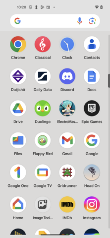 Android app drawer
