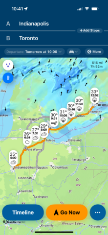 Weather on the Way app