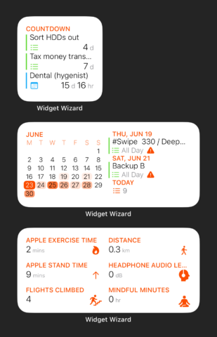 Widget Wizard widgets