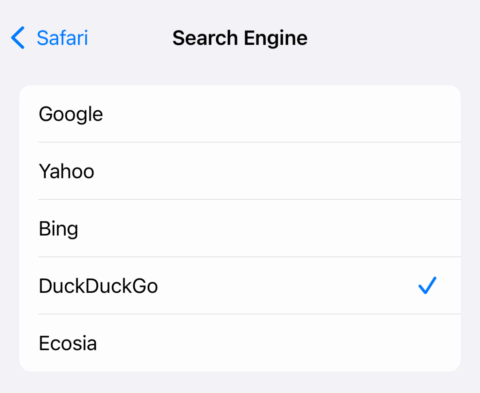 Safari settings